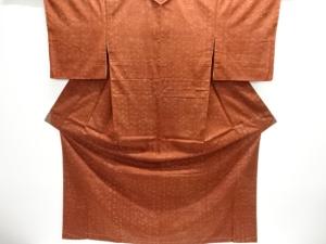 未使用品　作家物　花更紗模様手織り紬着物